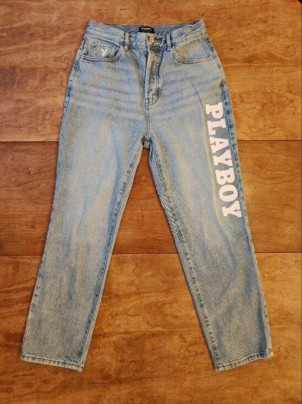 Playboy Light Blue Button Fly High-Waist Women’s Jeans Size 26